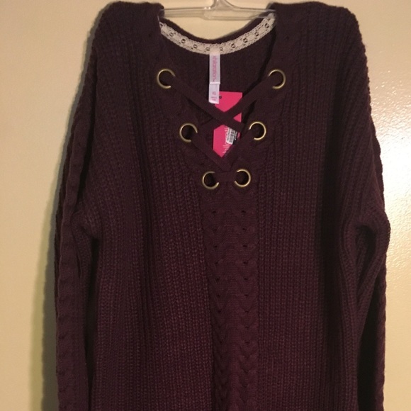 Xhilaration cranberry sweater dress size X-Small - Picture 4 of 4